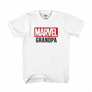 Marvel Grandpa White Medium T-Shirt Mens Novelty Logo NEW Marvel Comics